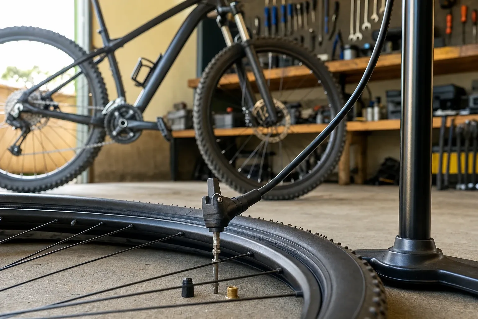 Como encher pneu de bike sem erro: passo a passo, válvula certa, pressão ideal e quando usar o posto